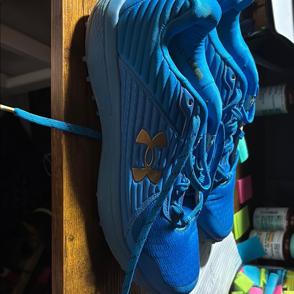 Under Armour Blue and Gold Sneakers for Sporty Style